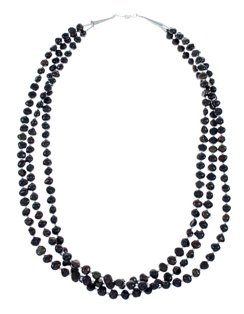 Sterling Silver Freshwater Pearl 3-Strand Bead Necklace SX10359