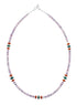 Multicolor Sterling Silver Navajo Bead Necklace SX10352