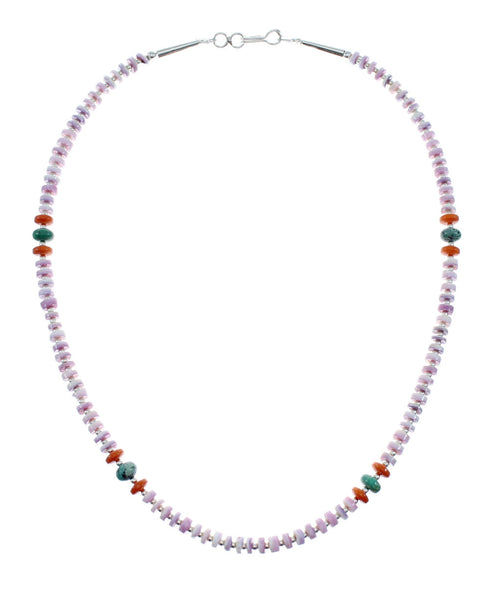 Navajo Multicolor Sterling Silver Bead Necklace SX10353