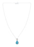 Zuni Opal Sterling Silver Pendant Italian Box Chain Necklace SX10202