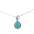 Zuni Turquoise Sterling Silver Pendant Italian Box Chain Necklace SX10203