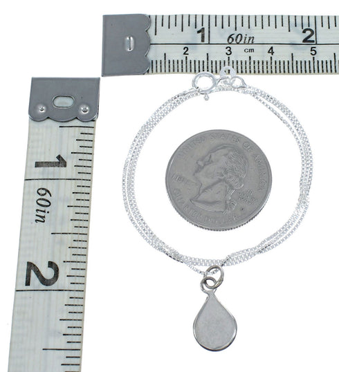 Zuni Turquoise Sterling Silver Pendant Italian Box Chain Necklace SX10203