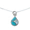 Zuni Multicolor Sterling Silver Pendant Italian Box Chain Necklace SX10205