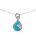 Zuni Multicolor Sterling Silver Pendant Italian Box Chain Necklace SX10205