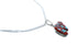 Multicolor Inlay Bear Pendant Sterling Silver Link Chain Necklace SX10208