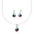 Zuni Multicolor Sterling Silver Pendant Italian Link Chain Necklace Set SX10211