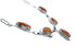 Sterling Silver Orange Oyster Shell Navajo Indian Tear Drop Link Necklace Set SX10213