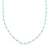 Hand Strung Liquid Silver Turquoise Necklace SX10206