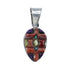Authentic Sterling Silver Multicolor Inlay Southwest Pendant SX10215