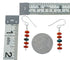 Turquoise And Coral Authentic Sterling Silver Navajo Bead Hook Dangle Earrings SX10219