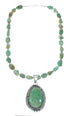Sterling Silver Navajo Native American Turquoise Necklace Pendant Set SX10220