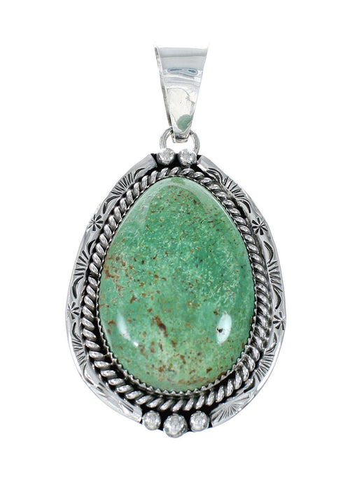 Sterling Silver Navajo Native American Turquoise Necklace Pendant Set SX10220