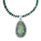 Navajo Sterling Silver Turquoise Necklace Pendant Set SX10221