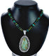 Navajo Sterling Silver Turquoise Necklace Pendant Set SX10221