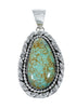 Navajo Sterling Silver Turquoise Necklace Pendant Set SX10221