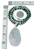 Navajo Sterling Silver Turquoise Necklace Pendant Set SX10221
