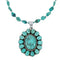 Navajo Native American Turquoise Necklace Pendant Set SX10222