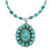 Navajo Native American Turquoise Necklace Pendant Set SX10222