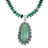 Genuine Navajo Turquoise Sterling Silver Necklace Pendant Set SX10225