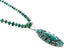 Navajo Native American Turquoise Sterling Silver Necklace Pendant Set SX10227