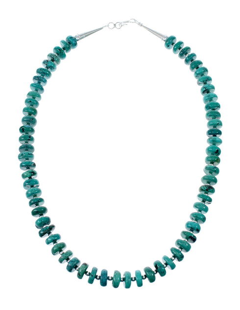 Navajo Turquoise Sterling Silver Necklace Pendant Set SX10226