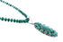 Navajo Turquoise Sterling Silver Necklace Pendant Set SX10228