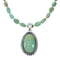 Genuine Navajo Turquoise Sterling Silver Necklace Pendant Set SX10229