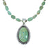 Genuine Navajo Turquoise Sterling Silver Necklace Pendant Set SX10229