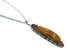 Native American Amber Bead And Sterling Silver Italian Rope Necklace SX10253