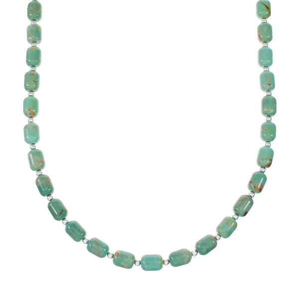 Genuine Navajo Turquoise Sterling Silver Necklace SX10230