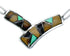 Sterling Silver Multicolor Navajo Pendant And Italian Link Chain Necklace SX10256