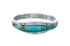 Genuine Sterling Silver Southwestern Turquoise Inlay Ring Size 7-3/4 SX10247
