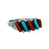 Zuni Turquoise Coral Needlepoint Ring Size 6-1/4 SX10245