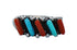 Zuni Turquoise Coral Needlepoint Ring Size 6-1/4 SX10245