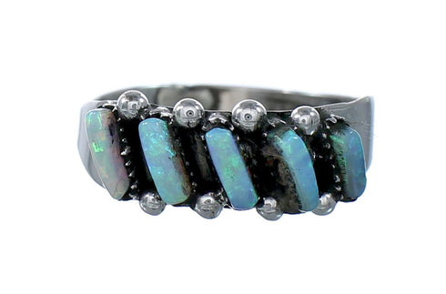 Zuni Opal Needlepoint Ring Size 6-1/4 SX10246