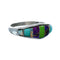 Genuine Sterling Silver Southwestern Multicolor Ring Size 7-3/4 SX10249