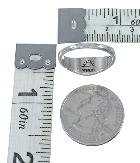 Genuine Sterling Silver Southwestern Multicolor Ring Size 7-3/4 SX10249