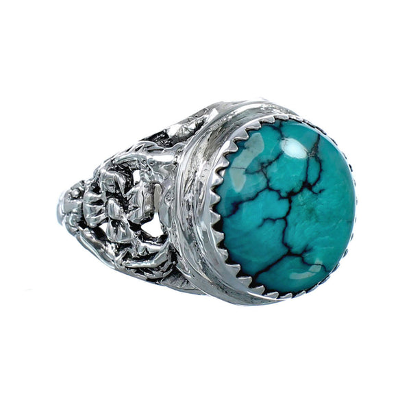 Turquoise Navajo Sterling Silver Ring Size 6-1/4 SX10244