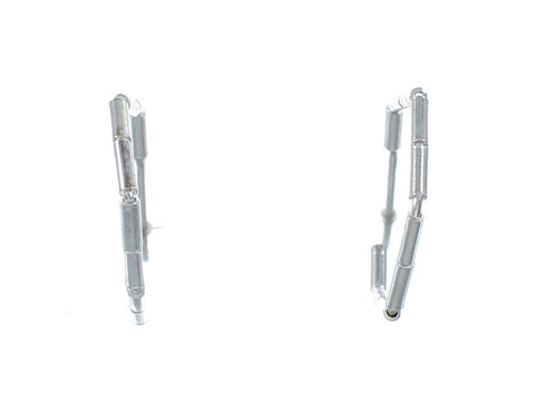 Liquid Sterling Silver Post Hoop Earrings SX10239