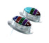 Multicolor Native American Inlay Sterling Silver Post Earrings SX10240