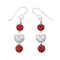 Genuine Sterling Silver Multicolor Bead Hook Dangle Earrings SX10235