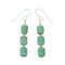 Navajo Genuine Sterling Silver Turquoise Hook Dangle Earrings SX10234