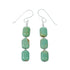 Navajo Genuine Sterling Silver Turquoise Hook Dangle Earrings SX10234