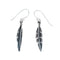 Native American Sterling Silver Feather Hook Dangle Earrings SX10238
