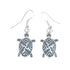 Sterling Silver Overlay Turtle Navajo Hook Dangle Earrings SX10327