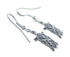Sterling Silver Overlay Turtle Navajo Hook Dangle Earrings SX10327