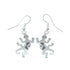 Navajo Sterling Silver Lizard Hook Dangle Overlay Earrings Jewelry SX10328