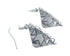 Traditional Patterned Diamond Shaped Navajo Sterling Silver Hook Dangle Earrings SX10231
