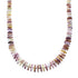 Sterling Silver Purple And Yellow Oyster Shell Navajo Bead Necklace SX10266