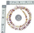 Sterling Silver Purple And Yellow Oyster Shell Navajo Bead Necklace SX10266